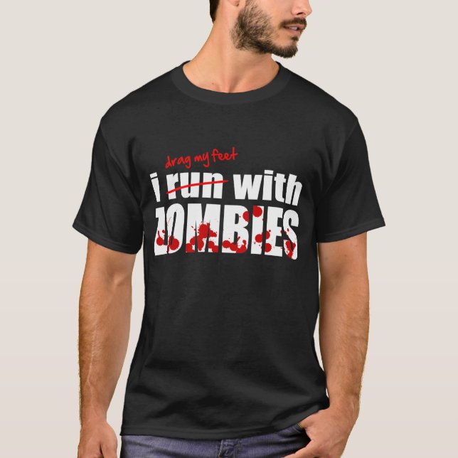 Je cours avec des ZOMBIS - T-shirt (Devant)