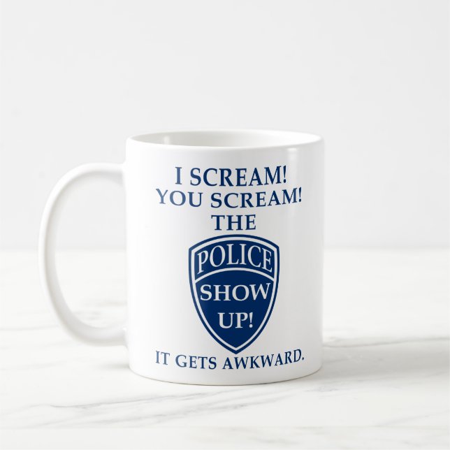 Je crie Tu cries Tasse de café drôle (Gauche)