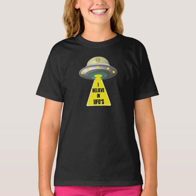 Je Crois Au T-shirt Alien D'OVNI (Devant)