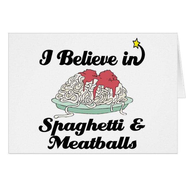 je crois aux spaghetti et aux boules de viande (Devant horizontal)