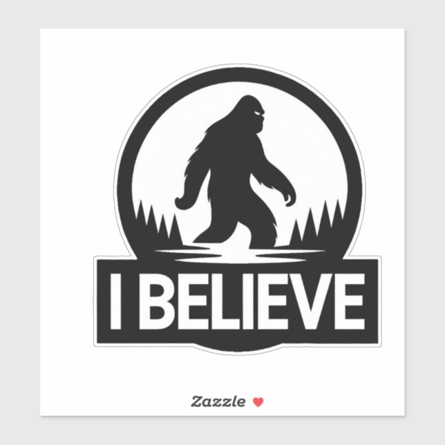 Je crois Bigfoot Sticker (Feuille)
