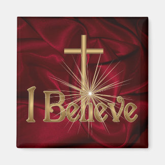 Je crois Christian Cross Magnet