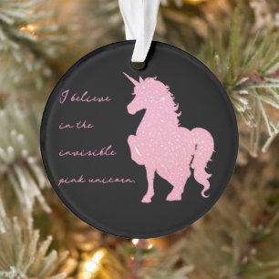 Je crois en la licorne rose invisible.