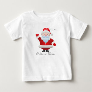 Je crois en Père Noël. T-shirts pour bébé de Noël