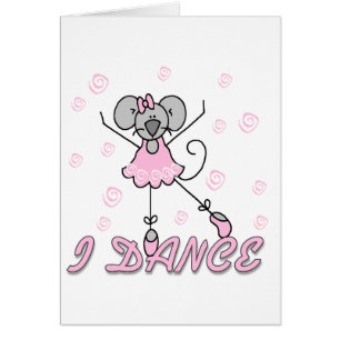 Je danse la carte de ballet de souris