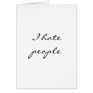 Je déteste des personnes