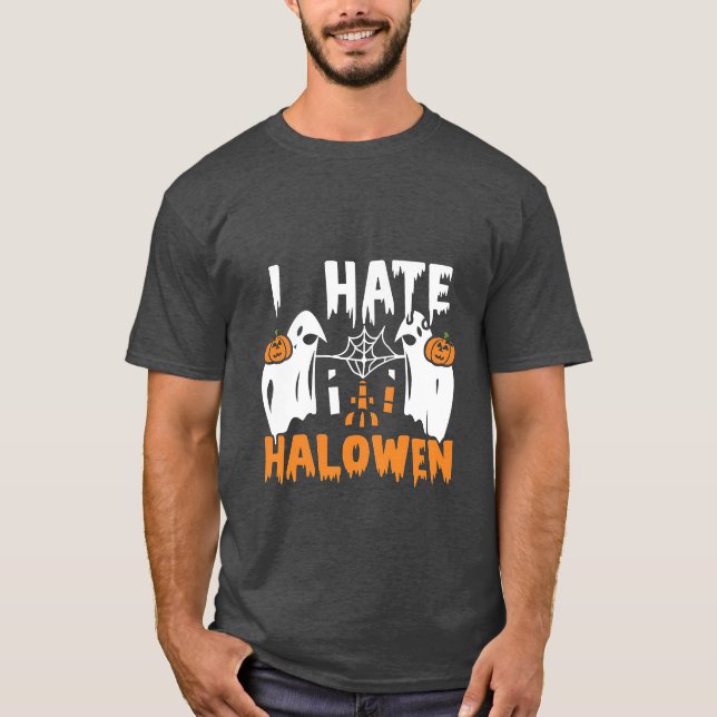 Je déteste Halloween" T-shirt (Devant)