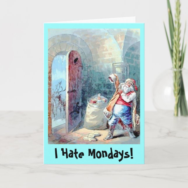Je déteste la carte de Noël de lundi (Devant)