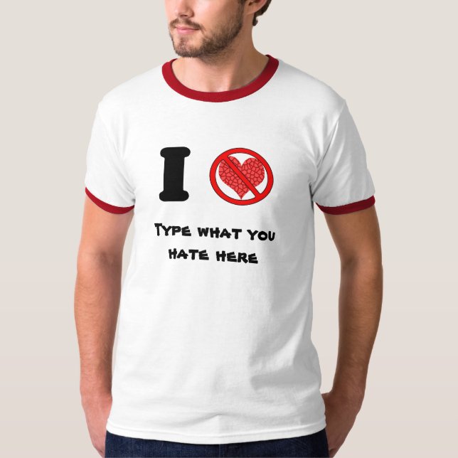 Je déteste le T-shirt blanc (Devant)