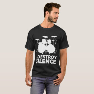 Je détruis le T-shirt de silence pour des batteur