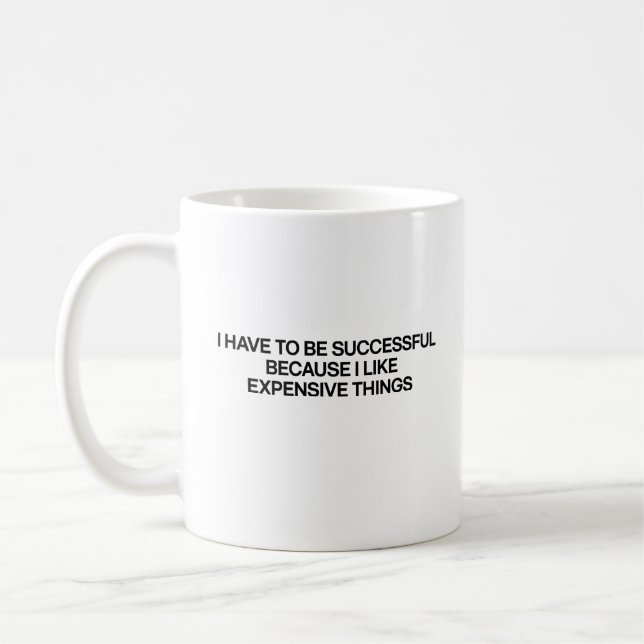 "Je Dois Réussir" Citation Mug (Gauche)