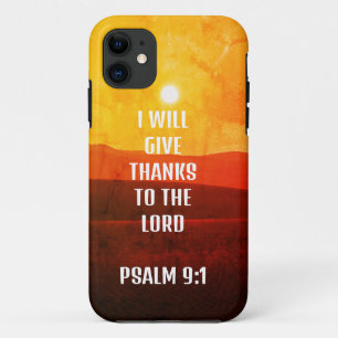 " Je donnerai Merci au seigneur psaume 9:1'' coque