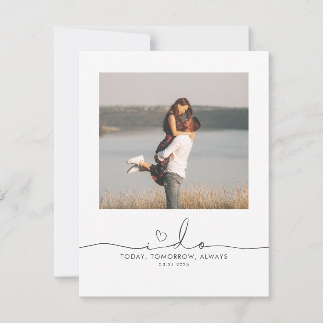 Je fais à mon Mariage Groom Message du matin Photo (Devant)