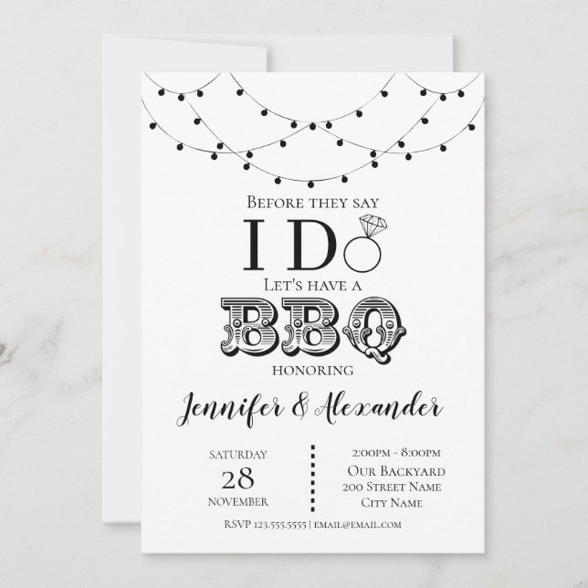 Je fais barbecue fiançailles (Devant)