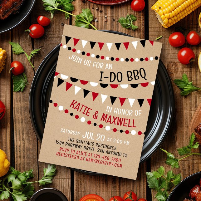 Je fais BBQ Couples nuptiale Douche Invitation (Créateur téléchargé)