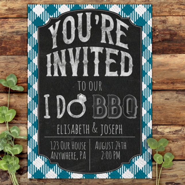 Je fais BBQ Invitation Turquoise nuptiale et Weddi (Créateur téléchargé)