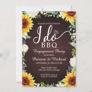Je fais BBQ Rustic Engagement Party Invitation