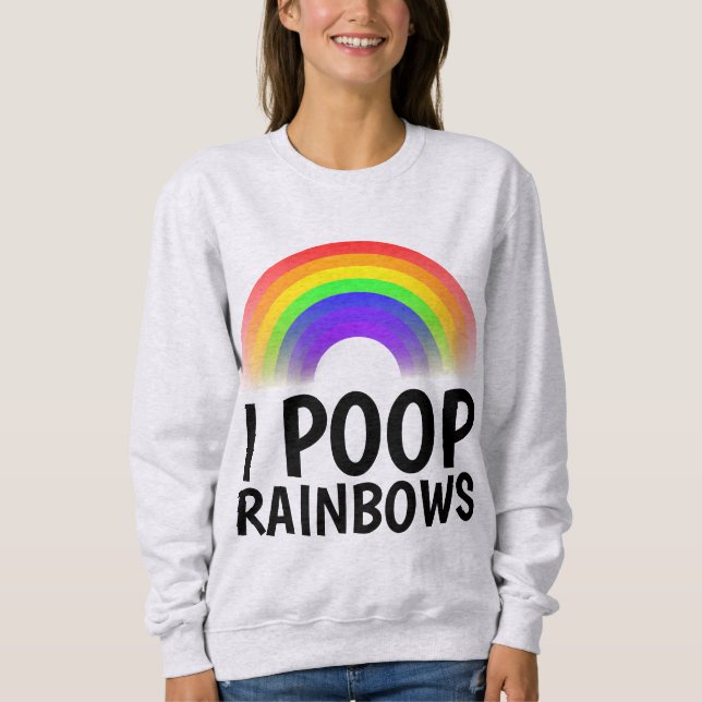 Je fais caca ARC-EN-CIEL T-shirts drôles (Devant)