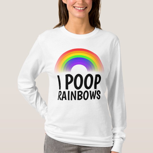 Je fais caca des arcs-en-ciel T-shirts drôles (Devant)
