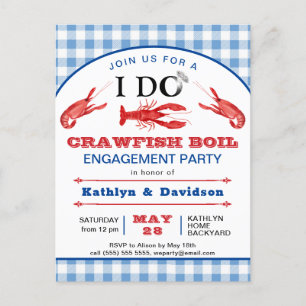 Je FAIS Fiançailles Crawfish Boil Party Invitation