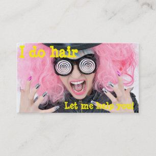 Je fais le carte de visite de cheveux