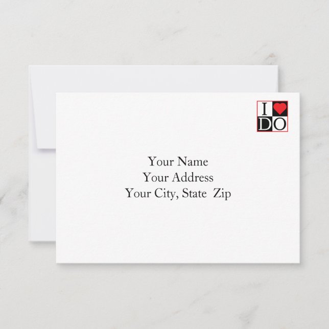 Je fais mariage carte RSVP (Devant)