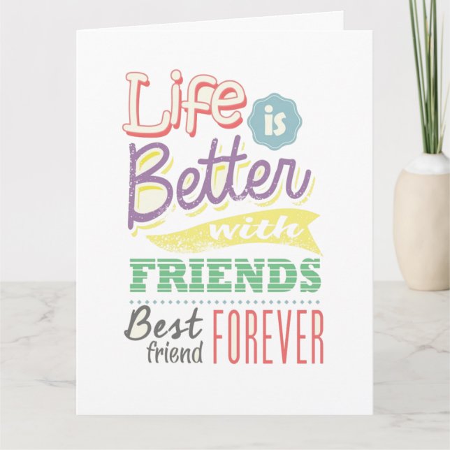 JE FÊTE "TON ANNIVERSAIRE" MA CARTE D'AMI (Devant)