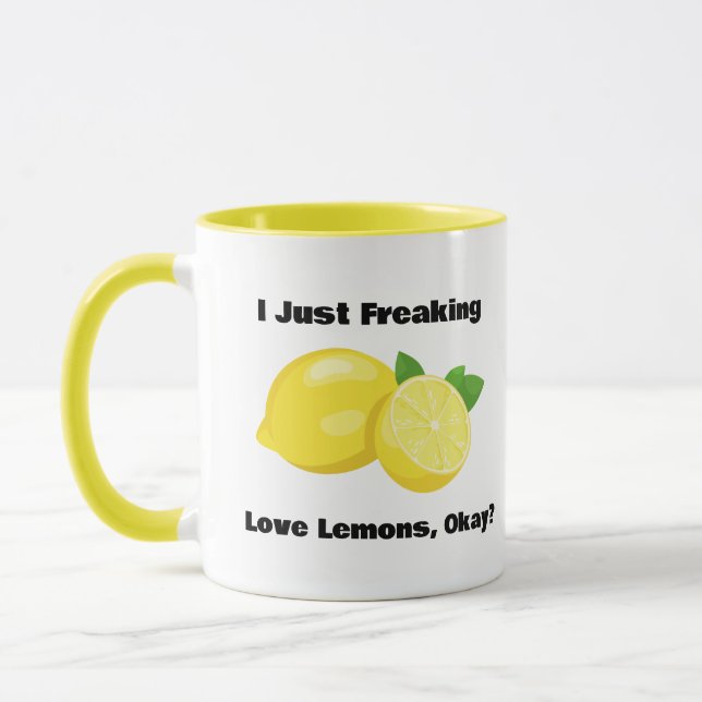 Je Frappe Des Citrons D'Amour, D'Accord ? Café Mug (Gauche)