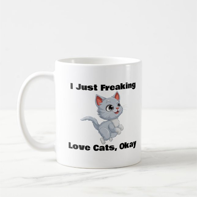 Je Frappe Juste Des Chats D'Amour, D'Accord, Mug D (Gauche)