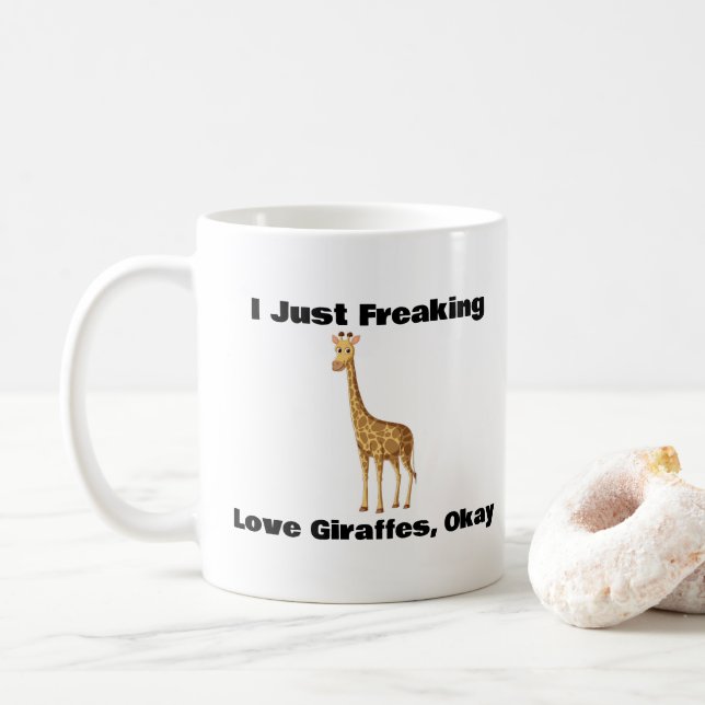 Je Frappe Juste Des Giraffes D'Amour, Ok, Mug De C (Avec donut)