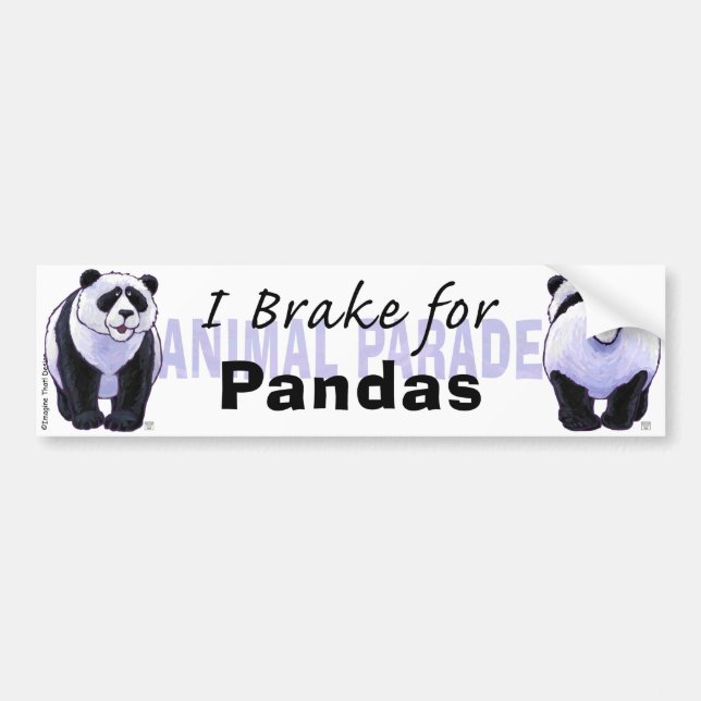 Je freine pour Sticker pare-chocs Pandas (Devant)
