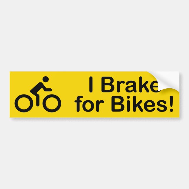 Je freine pour vélos Bumper Sticker (Devant)
