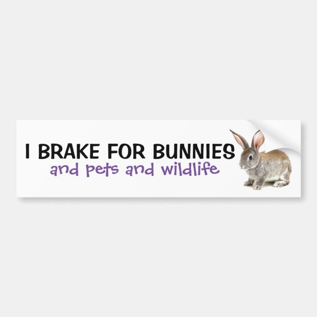 Je Freins Pour Bumper Sticker Bunnies (Devant)