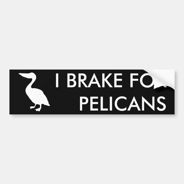 JE FREINS POUR Sticker À Bumper PELICANS (Devant)