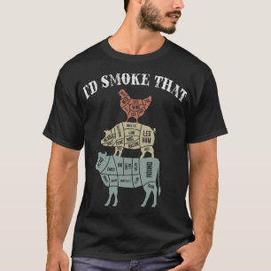 Je fumerais ce drôle de t-shirt barbecue grillant