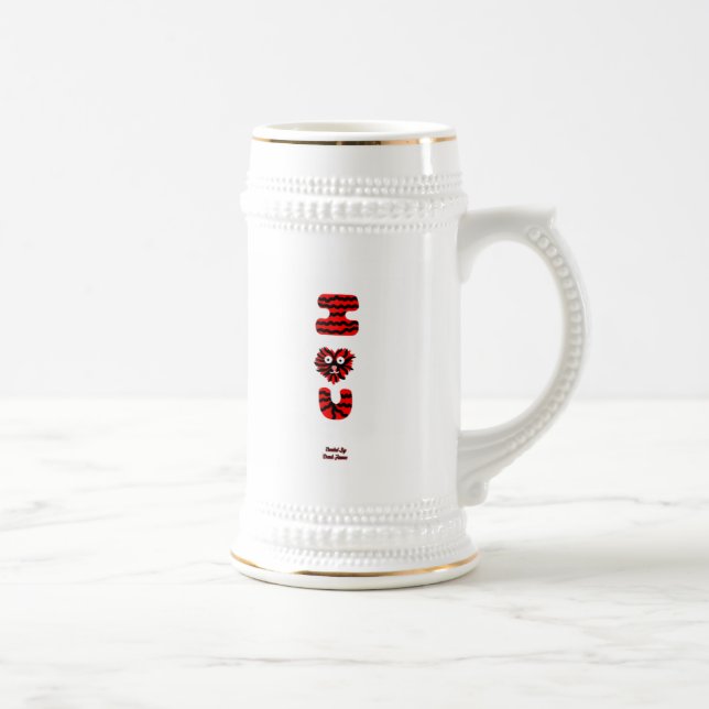 Je Fuzzy U Stein Mug (Droite)
