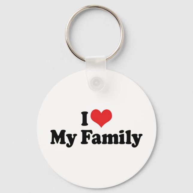 Je J'aime Ma Famille Porte-Clés (Recto)