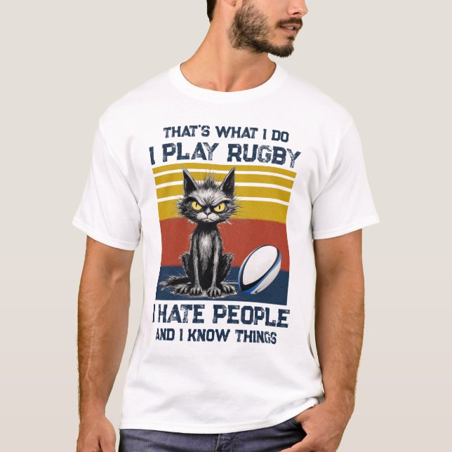 Je Joue Au T-shirt Rugby (Devant)