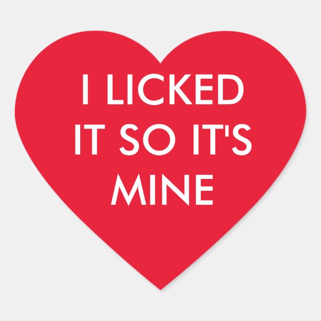 JE L'AI AIMÉ DONC C'EST MOI autocollant rouge (Devant)