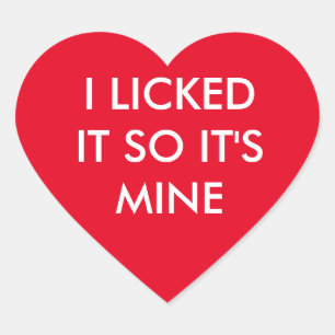 JE L'AI AIMÉ DONC C'EST MOI autocollant rouge