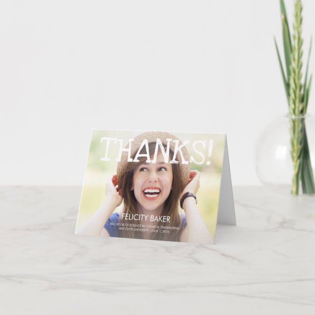 Je L'Ai Fait ! Carte de remerciements de diplôme (Devant)