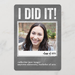 Je l'ai fait ! Faire-part d'obtention du diplôme