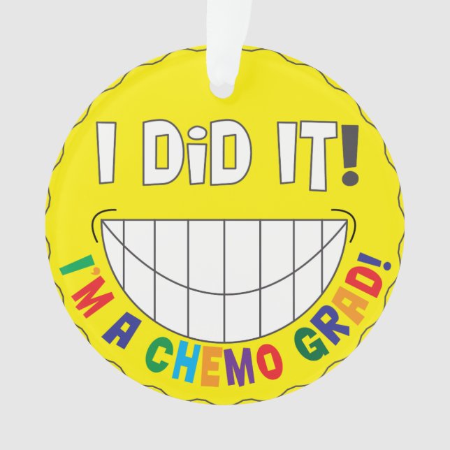 Je l'ai fait !  Je suis un diplômé de chimio (devant)