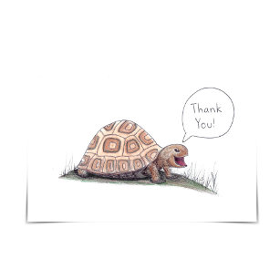 "Je L'Apprécie À Turtley" Carte de remerciements T