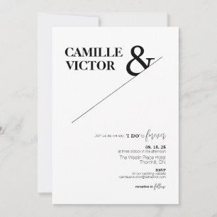 Je Le Fais À La Faire-part de mariage Minimaliste