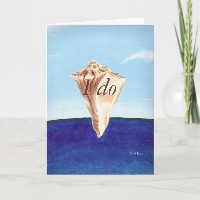 Je le fais, cartes Seashell Ocean Wedding Invitati (Devant)