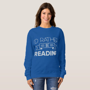 Je lirais plutôt - sweat - shirt à capuche bleu