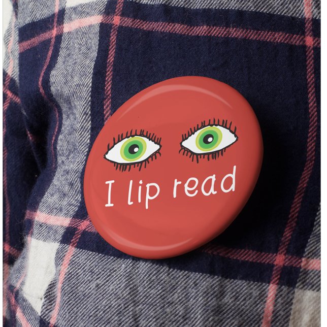 Je lis sur la lèvre le badge pour la lecture de lè (Créateur téléchargé)