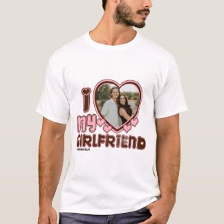 Je ❤️ Ma Copine T-Shirt Personnalisé avec Photo