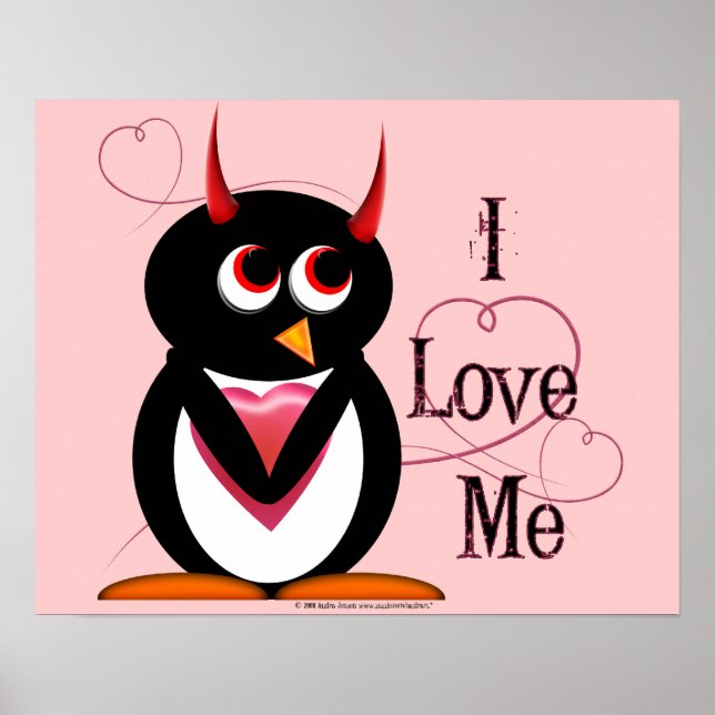 Je M'Aime ! Poster de Evil Penguin (Devant)